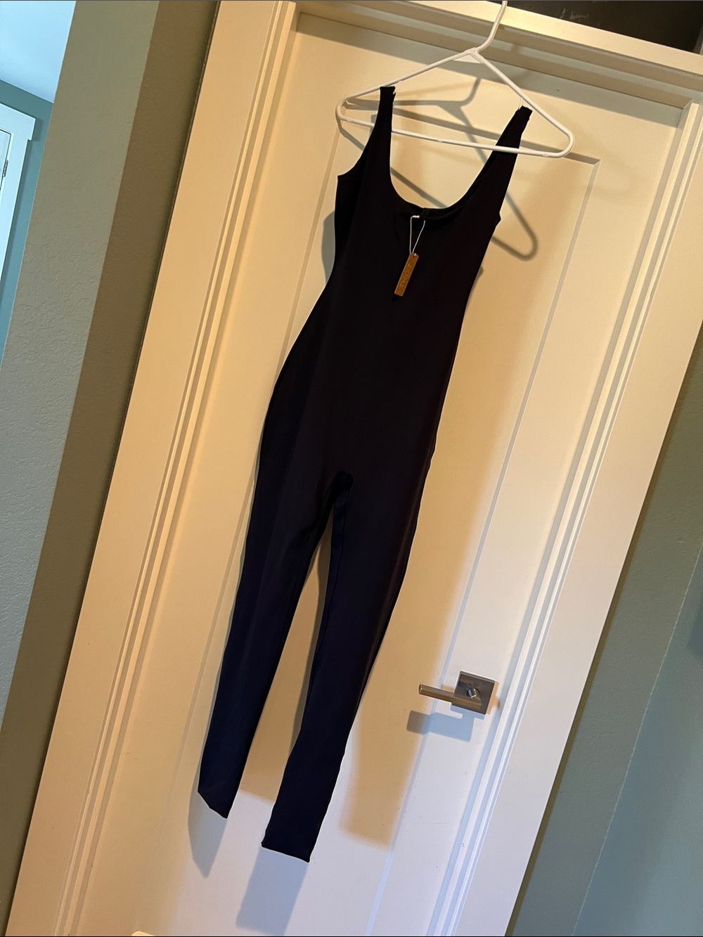 SKIMS Black Slim Tank Jumpsuit